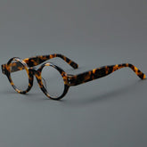 Kalib Retro Acetate Glasses Frame Round Frames Southood Leopard